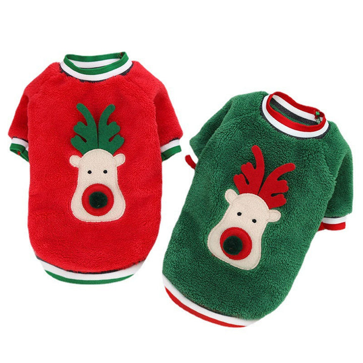 Pet Christmas Coral Down Sweater for Dogs Cats