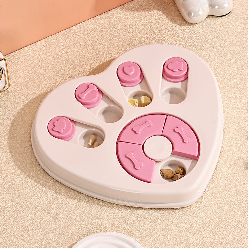 Interactive Slow Feeder Dog Bowl - Puzzle Toy for Pets