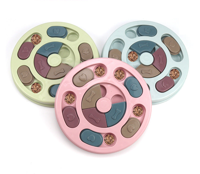 Interactive Slow Feeder Dog Bowl - Puzzle Toy for Pets