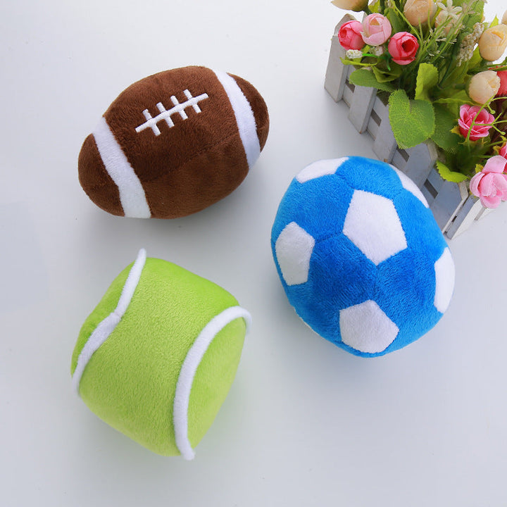 Pet Plush Squeaky Simulation Ball Dog Toy