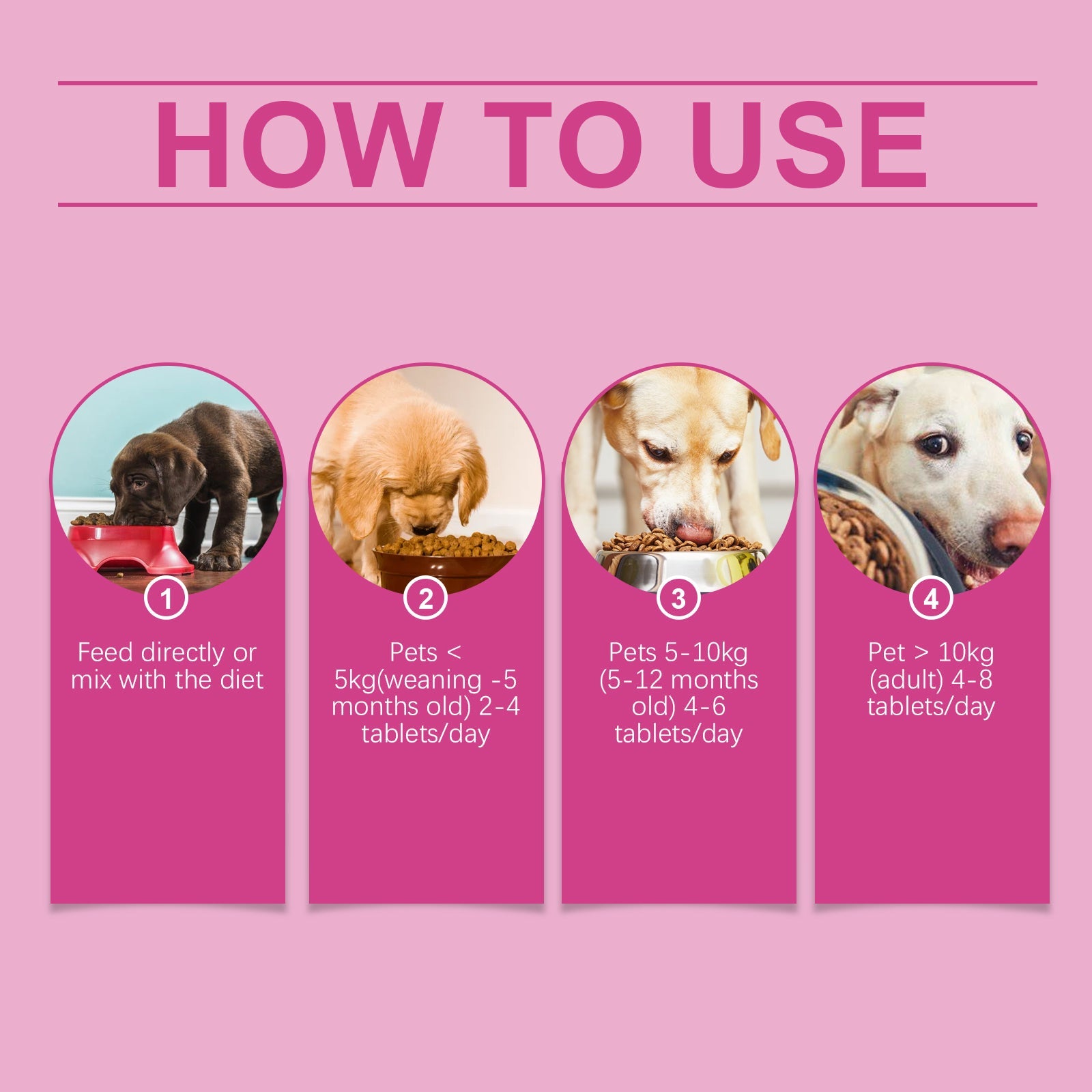 Dog Probiotic Tablets for Digestive and Nutritional Health