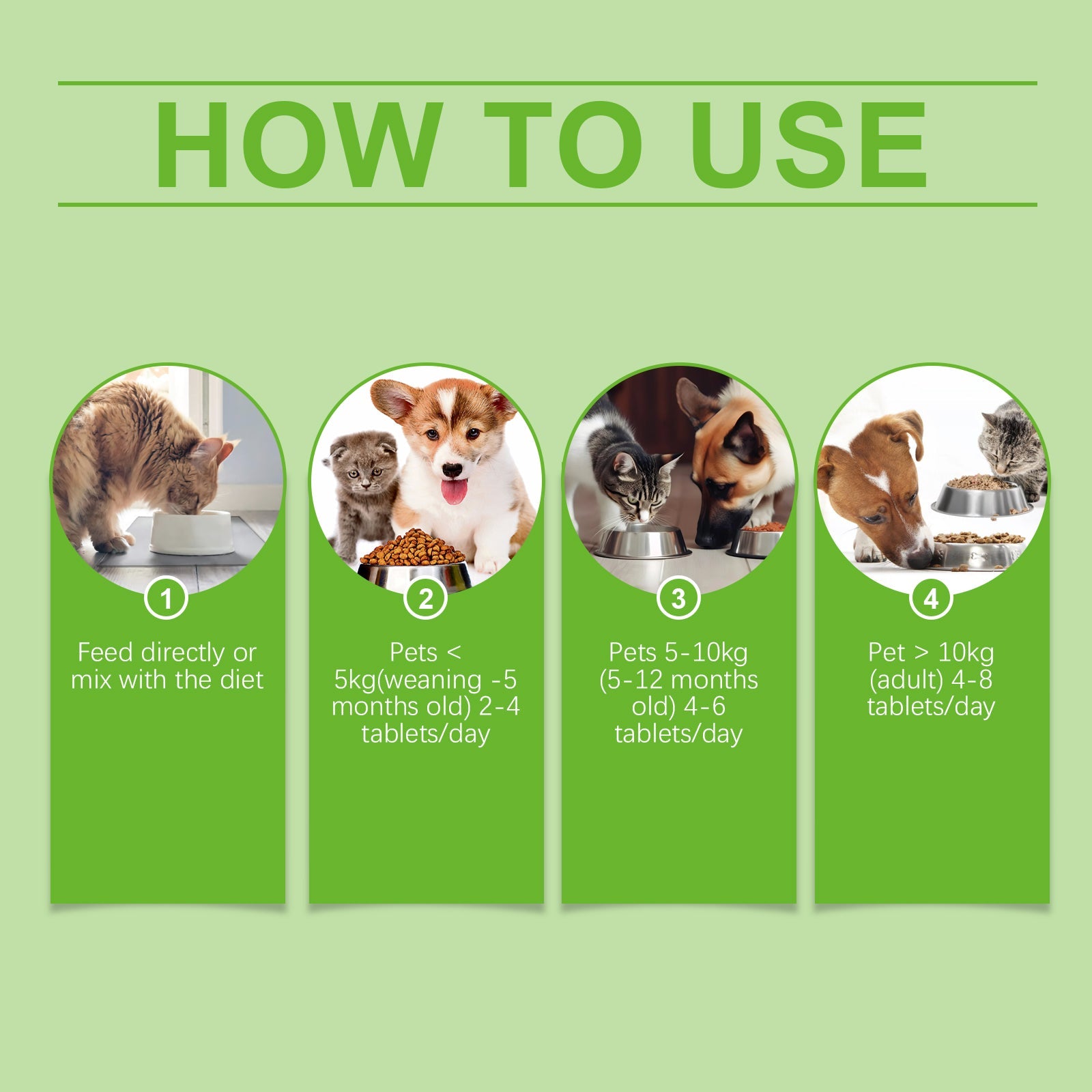 Pet Probiotic Tablets for Gut and Nutrition Health