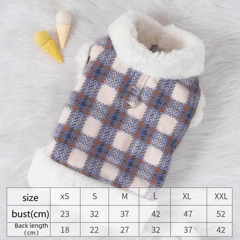 Warm Plush Vest for Small Dogs and Cats