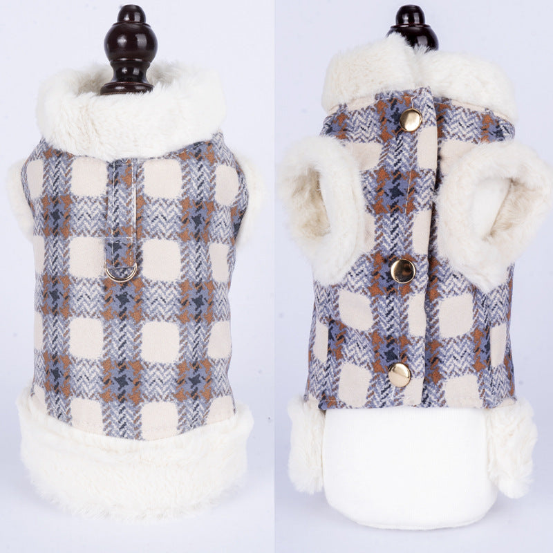 Warm Plush Vest for Small Dogs and Cats