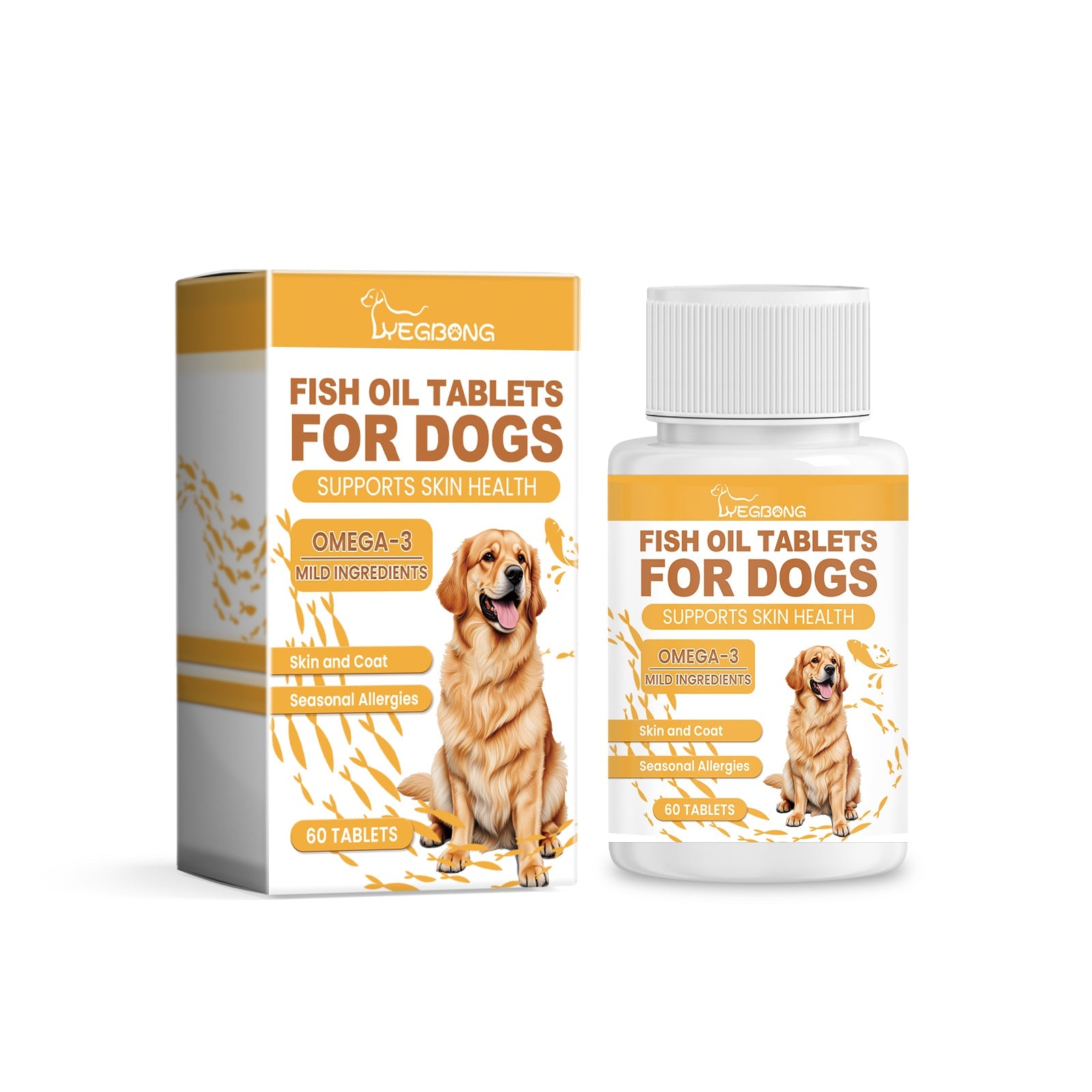 Dog Fish Oil Tablets for Skin and Coat