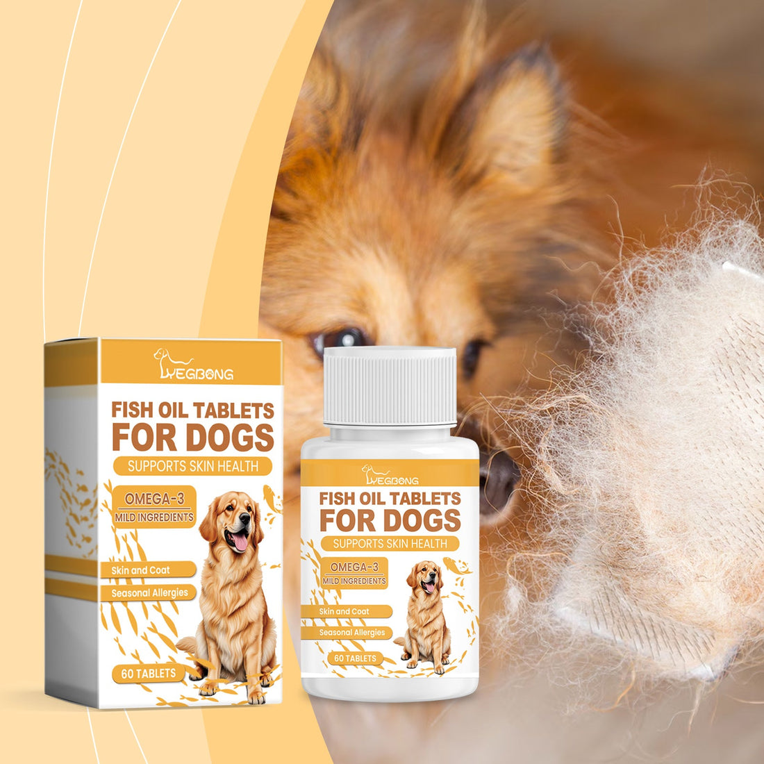 Dog Fish Oil Tablets for Skin and Coat