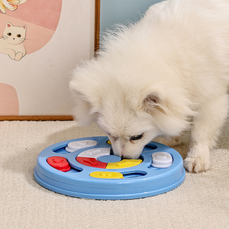 Interactive Slow Feeder Dog Bowl - Puzzle Toy for Pets