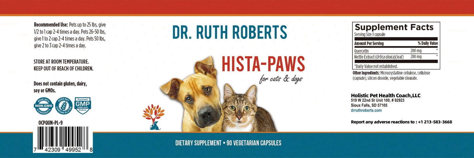 Hista Paws – with Quercetin for Dogs and Cats