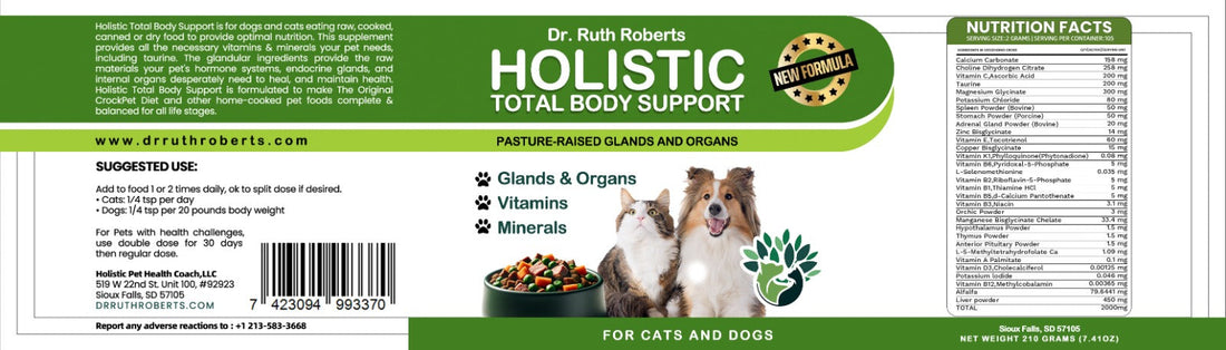 Holistic Multivitamin and Glandular Support for Pets
